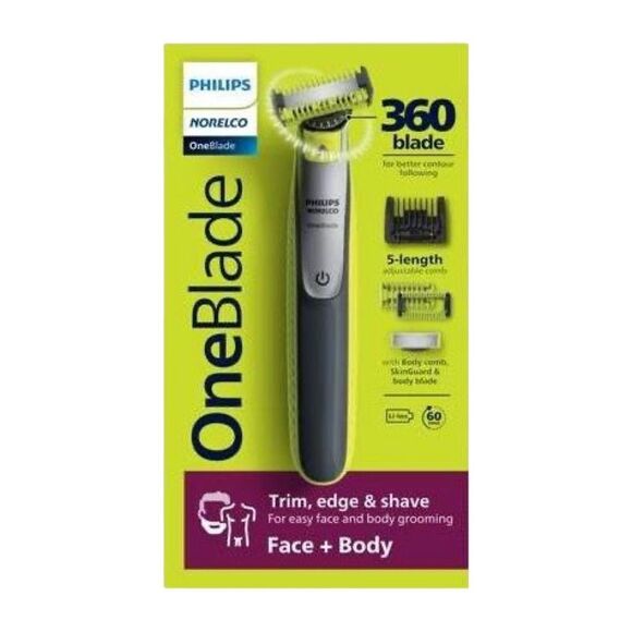 Philips Norelco OneBlade 360 Face & Body Rechargeable Electric Trimmer & Shaver - Picture 1 of 4